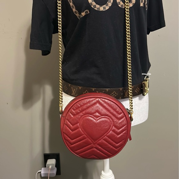 ⭐️GG Marmont Round Matelasse Mini Leather Shoulder Bag - Picture 8 of 8